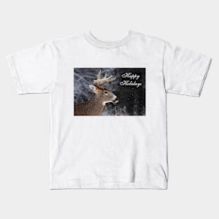 Deer Christmas Card Kids T-Shirt